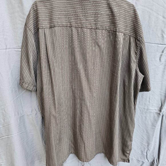 Casual shirt, rich brown, embroidered stripes - Picture 2 of 3
